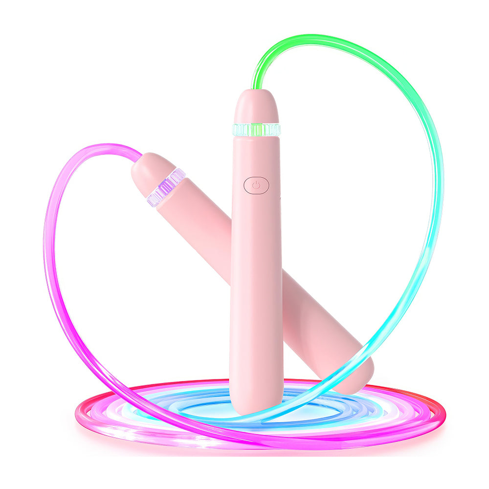 LED Light Up Jump Rope Adjustable Rechargeable for Fitness and Workout