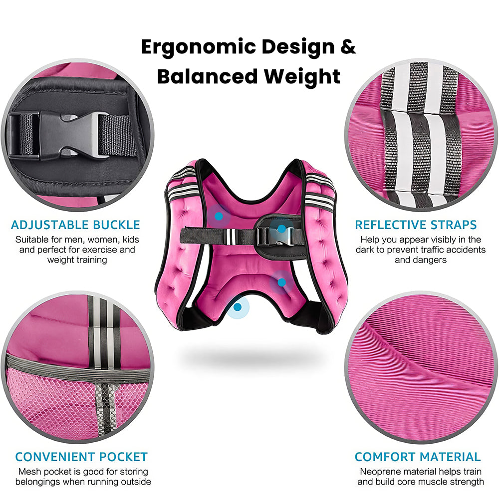 12 lb Weighted Vest for Running and Training with Iron Pellets