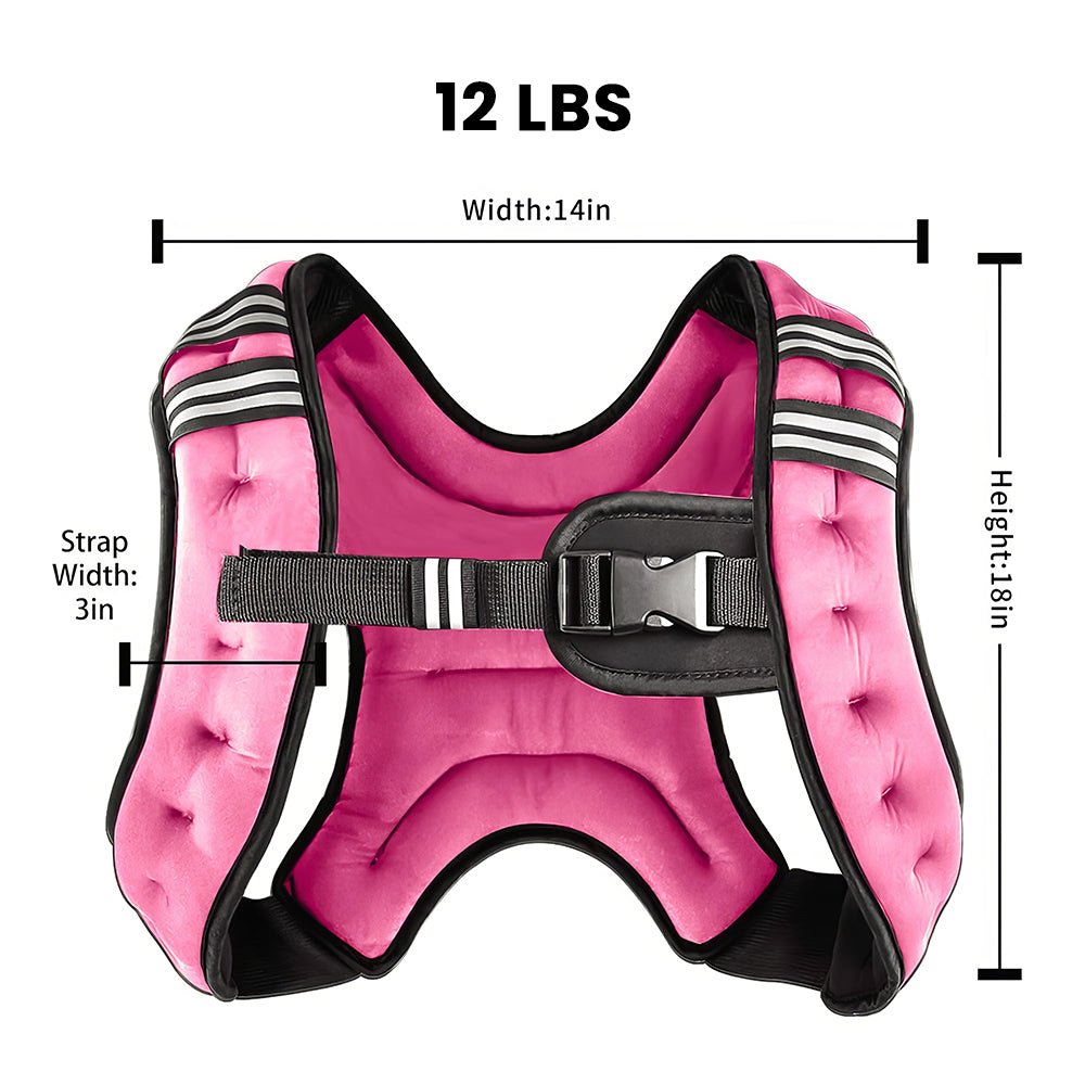 12 lb Weighted Vest for Running and Training with Iron Pellets