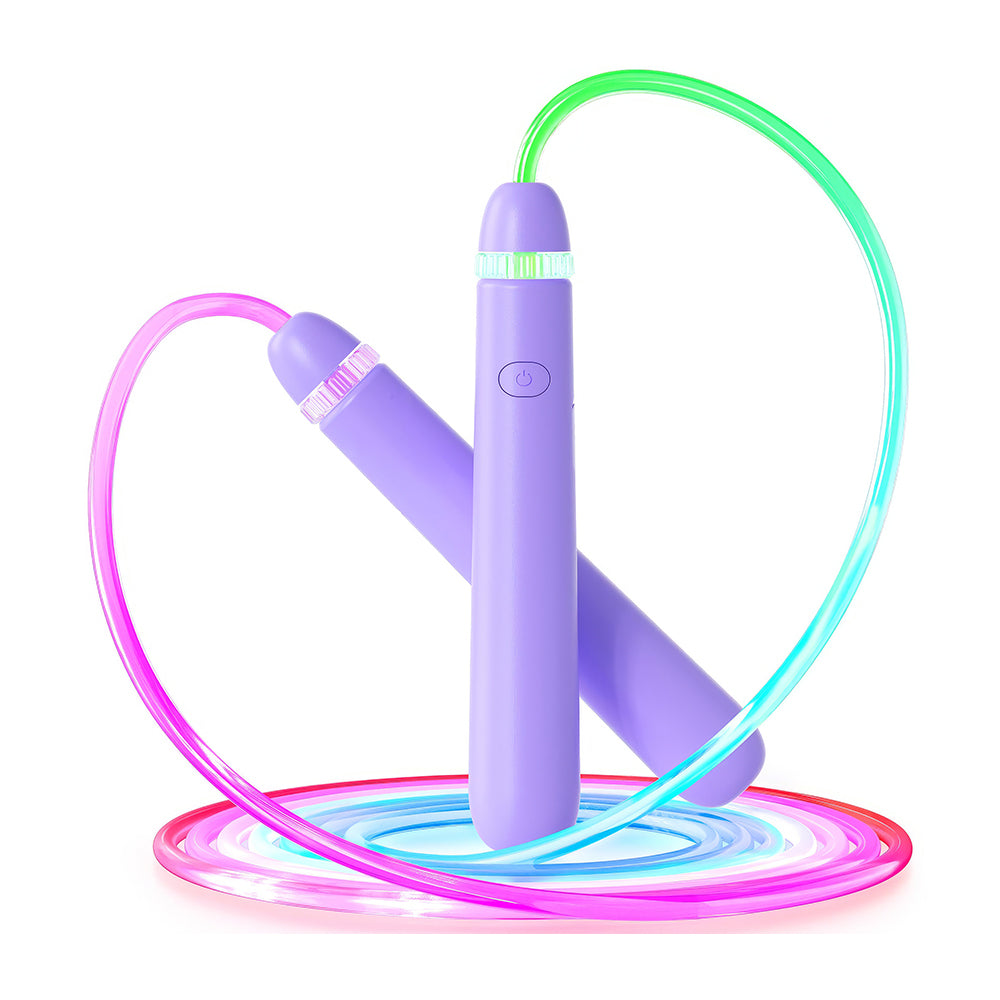 LED Light Up Jump Rope Adjustable Rechargeable for Fitness and Workout
