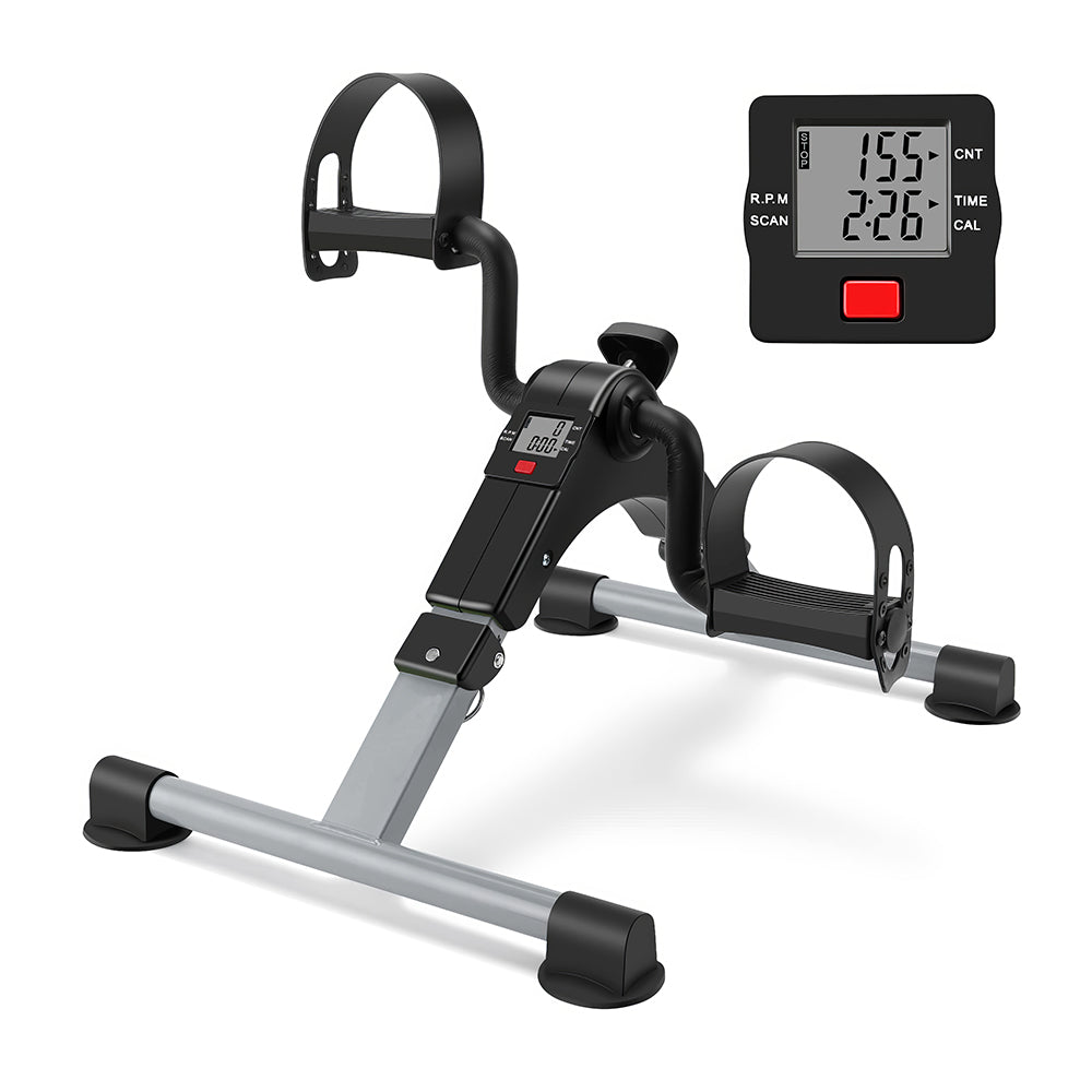 Folding Pedal Exerciser Mini Under Desk Bike with LCD Display