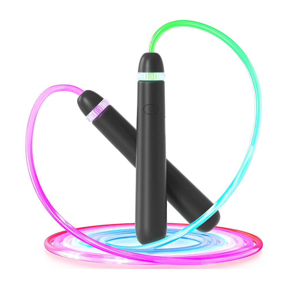 LED Light Up Jump Rope Adjustable Rechargeable for Fitness and Workout