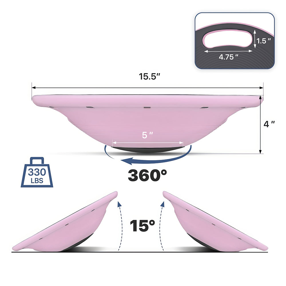 Wobble Balance Board 15 Inch Core Trainer with Nonslip Surface